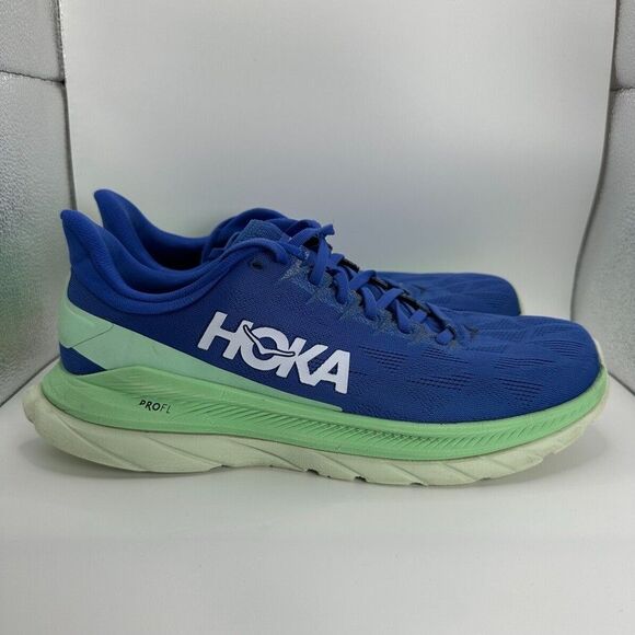 Hoka One One M Mach 4 Shoes Mens Size 10 D Blue Green Running Cushioned - Picture 1 of 10